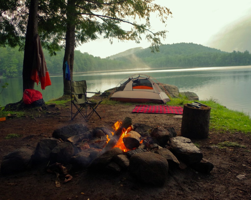 Bonfire at campsite
